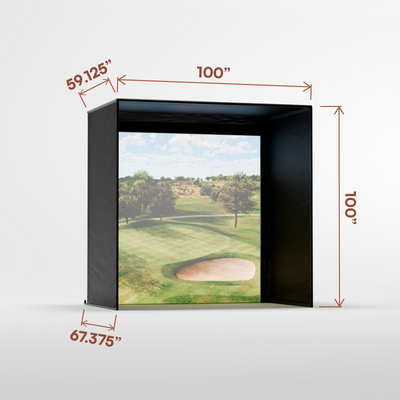Carl's Place DIY Golf Simulator Enclosure Kit with High-Contrast Gray Impact Screen