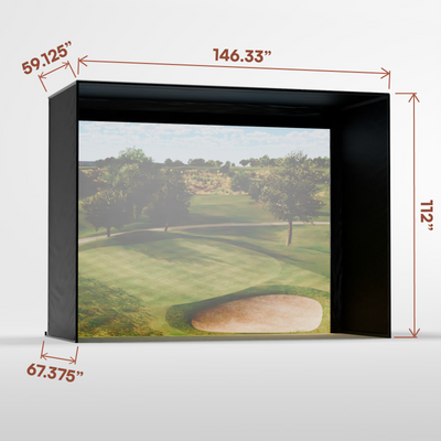 Carl's Place DIY Golf Simulator Enclosure Kit with High-Contrast Gray Impact Screen