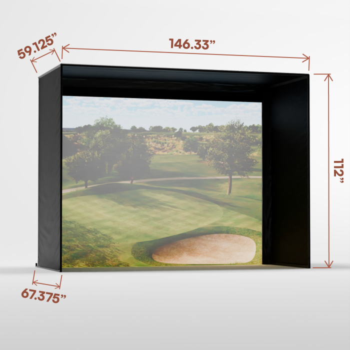 Carl's Place DIY Golf Simulator Enclosure Kit with Preferred Impact Screen