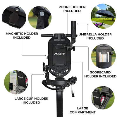 Axglo E5 Follow Me Electric Golf Push Cart