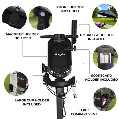 Axglo E5 Follow Me Electric Golf Push Cart