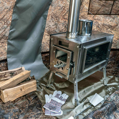 RBM Outdoors Medium Wood Stove With Fire-Resistant Glass "Caminus M"