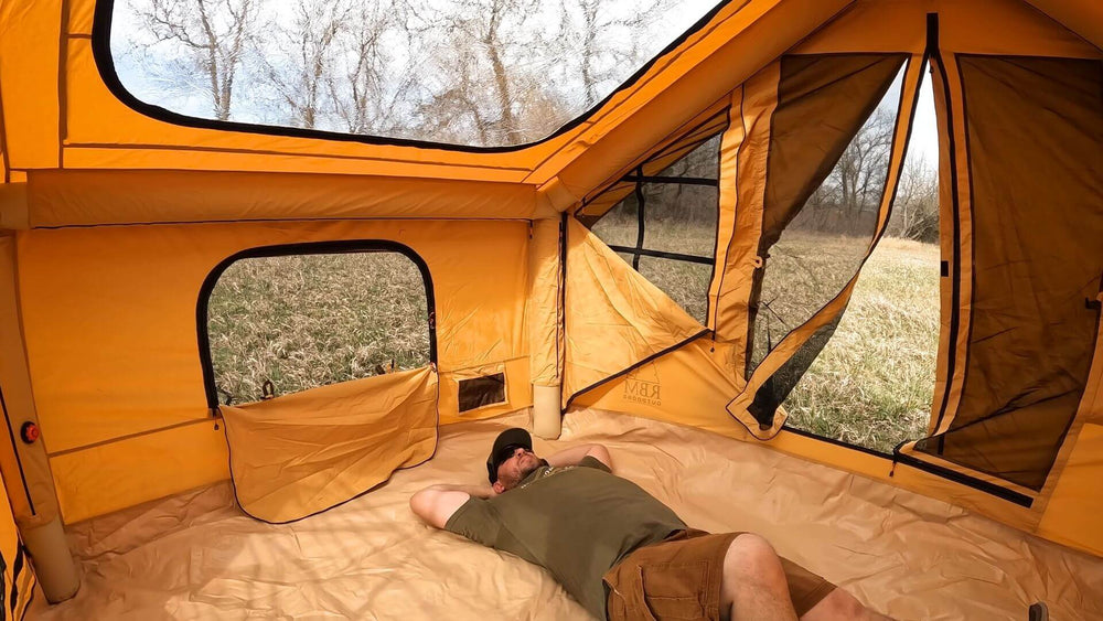 RBM Outdoors Panda Medium - Inflatable tent for 1-4 person (Sunny Beige)
