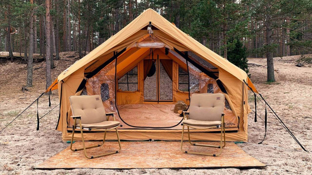 RBM Outdoors Panda Medium - Inflatable tent for 1-4 person (Sunny Beige)