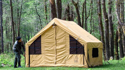 RBM Outdoors Panda Medium - Inflatable tent for 1-4 person (Sunny Beige)