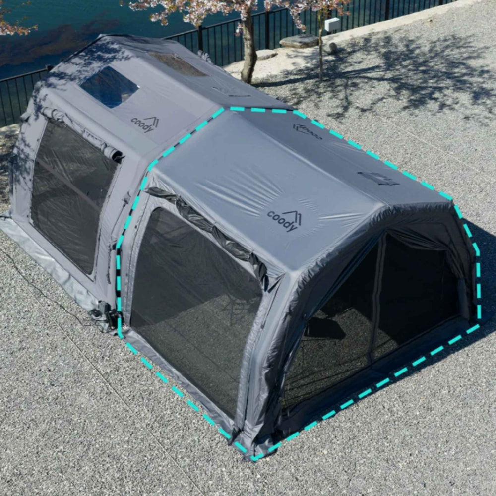 RBM Outdoors Coody AirTarp Pro Inflatable Canopy for 17.2 Pro, 10.0 Pro & Hub Pro - Gray