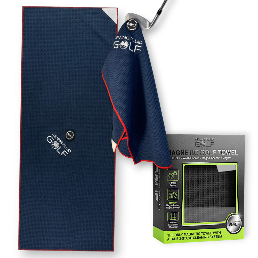 Aiming Fluid Golf - Magna-Anchor™ Magnetic Golf Towel – The 40 (16×40)