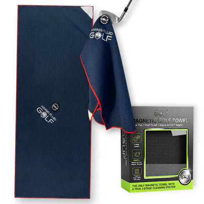 Aiming Fluid Golf - Magna-Anchor™ Magnetic Golf Towel – The 40 (16×40)
