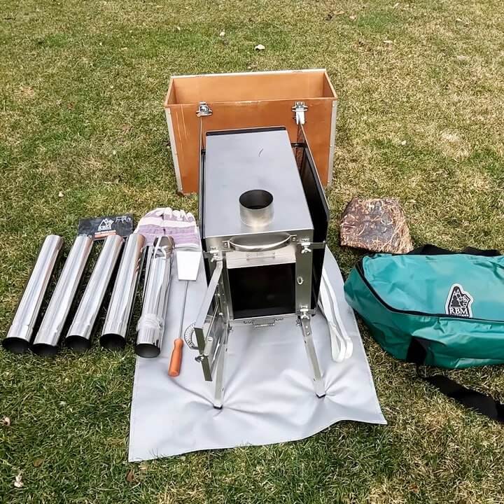 RBM Outdoors Medium Wood Stove With Fire-Resistant Glass "Caminus M"