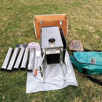 RBM Outdoors Medium Wood Stove With Fire-Resistant Glass "Caminus M"