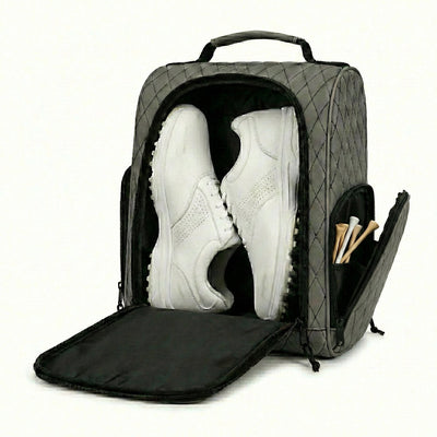 Aiming Fluid Golf - Premium Golf Shoe Bag – Vented Leather Shoe Storage
