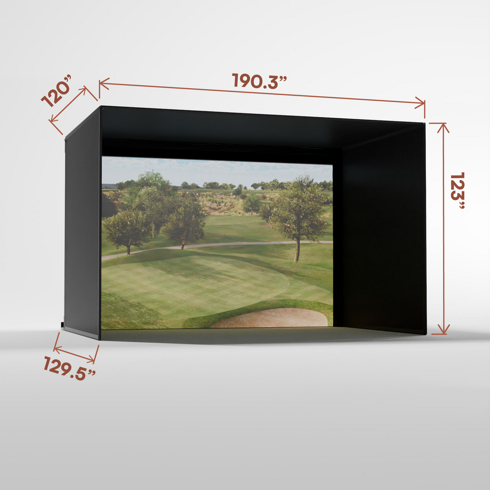 Carl's Place Pro Golf Enclosure Kit with High-Contrast Gray Golf Impact Screen