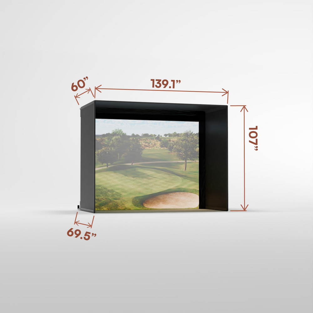 Carl's Place Pro Golf Enclosure Kit with High-Contrast Gray Golf Impact Screen