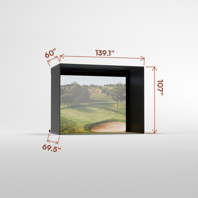 Carl's Place Pro Golf Enclosure Kit with High-Contrast Gray Golf Impact Screen