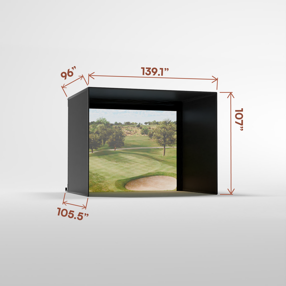 Carl's Place Pro Golf Enclosure Kit with High-Contrast Gray Golf Impact Screen