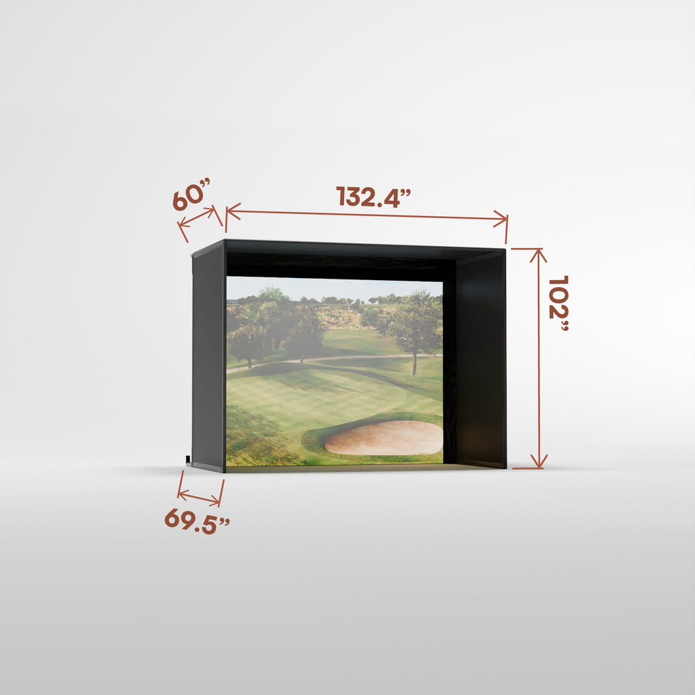 Carl's Place Pro Golf Enclosure Kit with High-Contrast Gray Golf Impact Screen