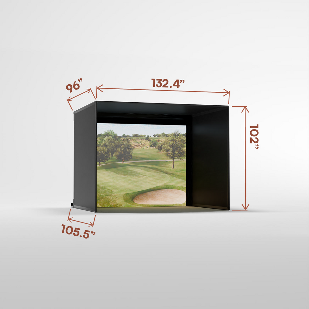 Carl's Place Pro Golf Enclosure Kit with High-Contrast Gray Golf Impact Screen