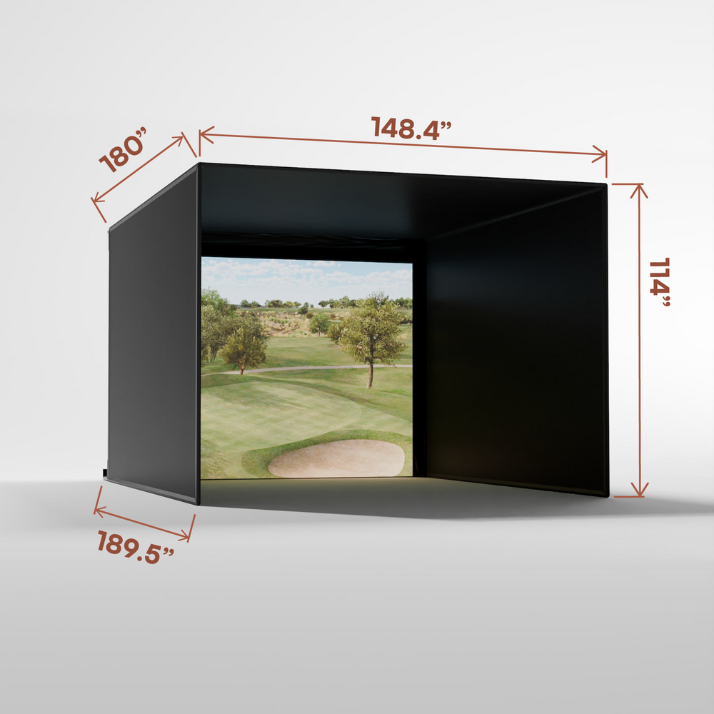 Carl's Place Pro Golf Enclosure Kit with High-Contrast Gray Golf Impact Screen