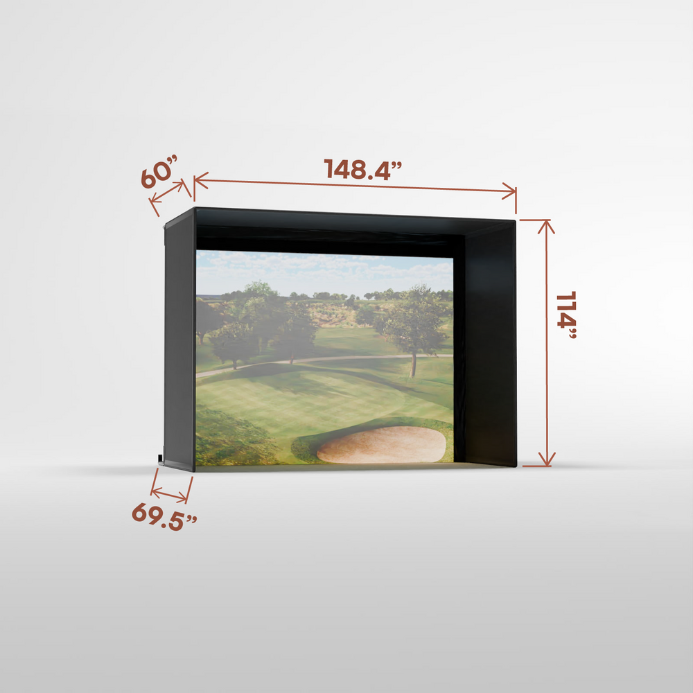 Carl's Place Pro Golf Enclosure Kit with High-Contrast Gray Golf Impact Screen