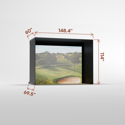 Carl's Place Pro Golf Enclosure Kit with High-Contrast Gray Golf Impact Screen