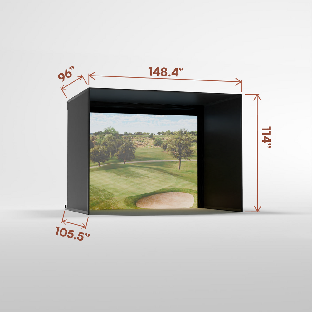 Carl's Place Pro Golf Enclosure Kit with High-Contrast Gray Golf Impact Screen
