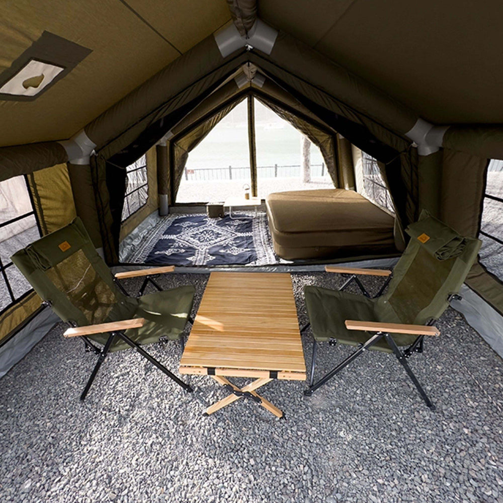 RBM Outdoors Coody 17.2 | RBM Outdoors (Koala 7) Forest Green + Stove Caminus M - Inflatable Tents with Stove