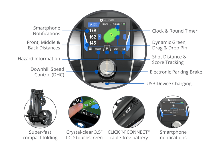 Motocaddy M5 GPS DHC Electric Golf Push Cart