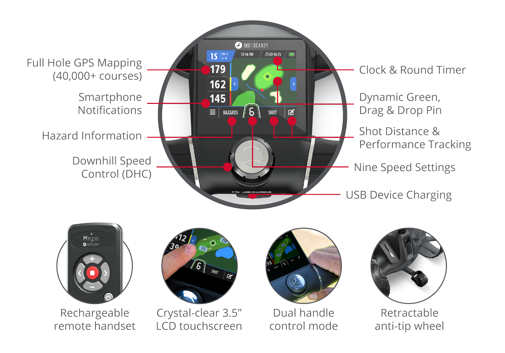 Motocaddy M7 GPS Remote Control Electric Push Cart