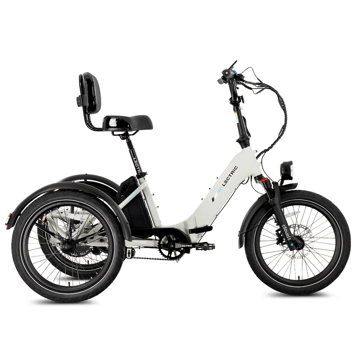 Lectric XP Trike2 Stratus White eTrike – Big Horn Golfer