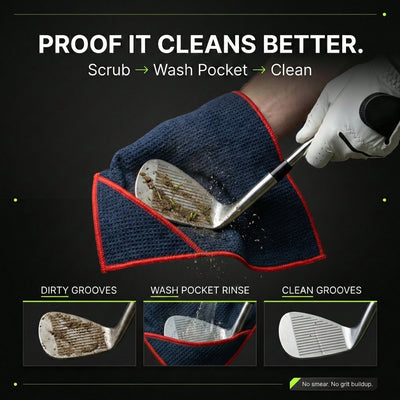 Aiming Fluid Golf - Magna-Anchor™ Magnetic Golf Towel – Stubby (16×24)