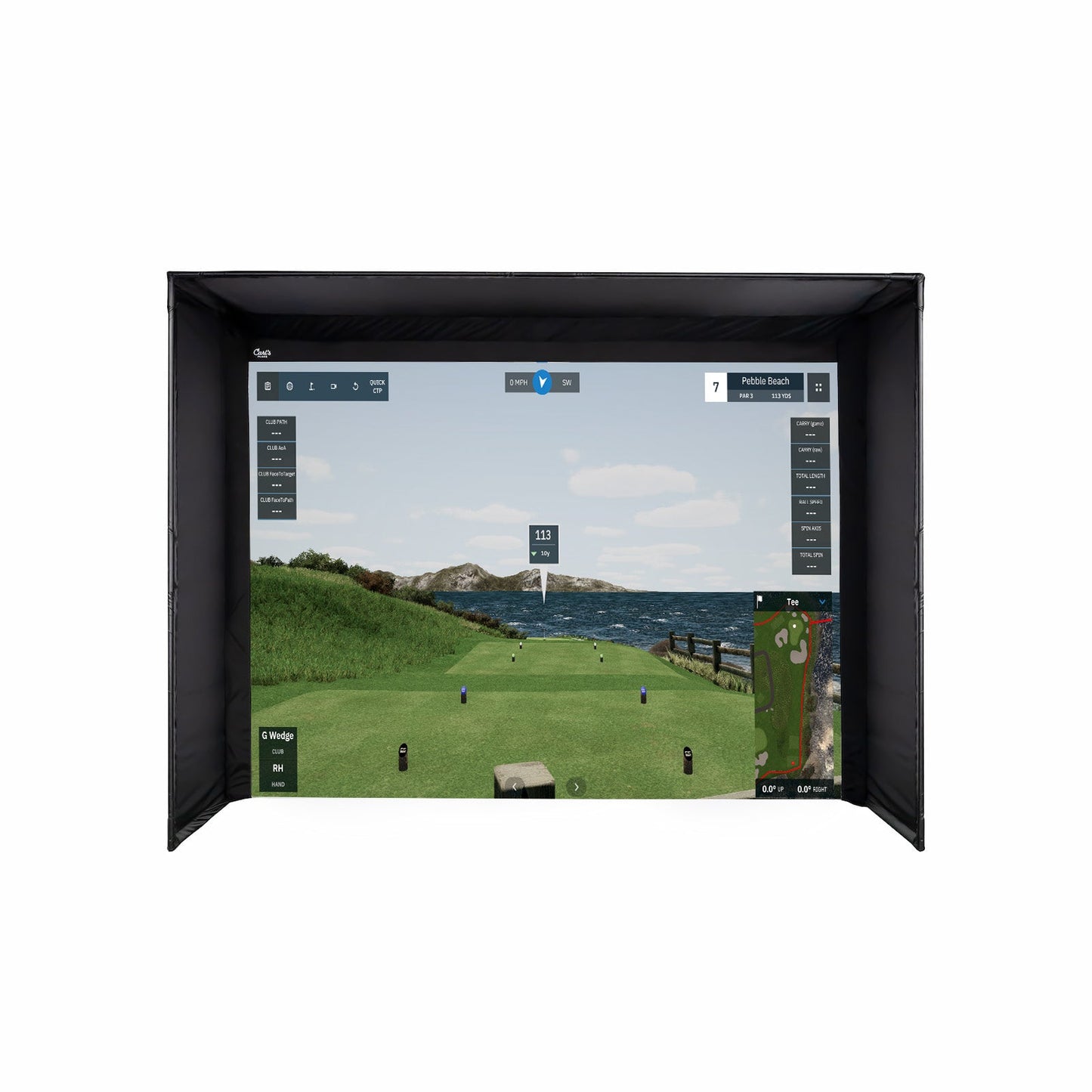 Carl's Place C-Series DIY Golf Simulator Enclosure Kit with Preferred Impact Screen - Big Horn Golfer
