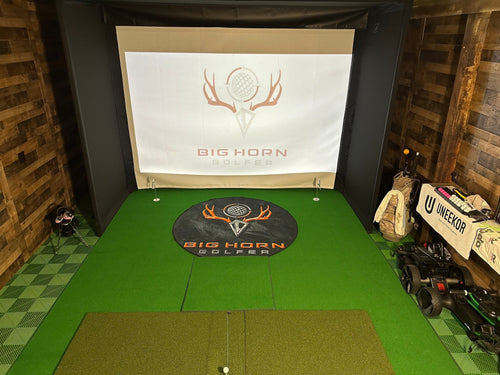 Carl's Place C-Series DIY Golf Simulator Enclosure Kit with Premium Impact Screen - Big Horn Golfer