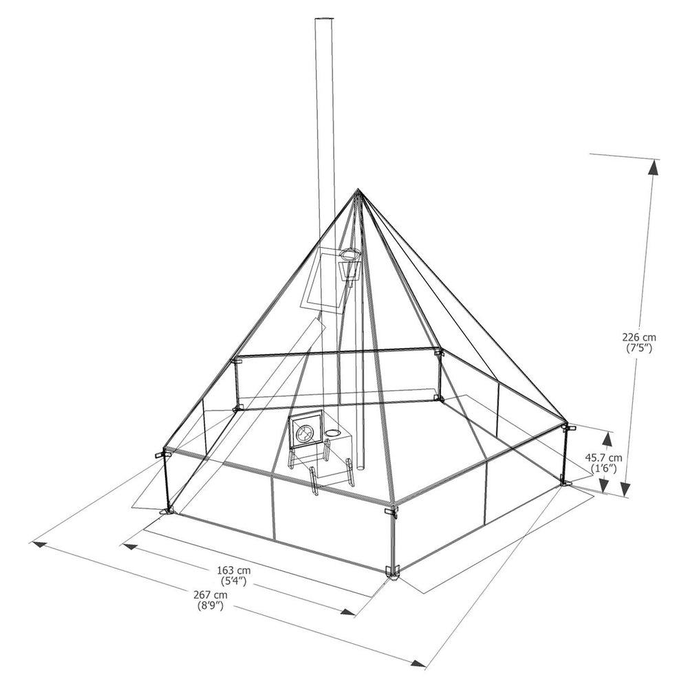 Esker Outdoors - Esker Arctic Fox 9x9 Winter Hot Tent - Big Horn Golfer