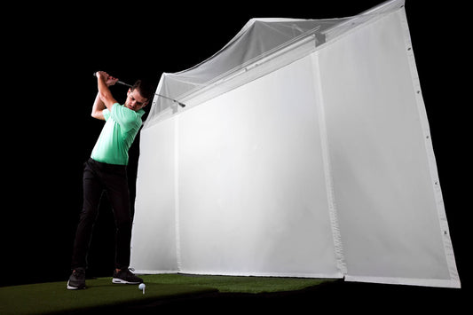 HomeCourse Golf - HomeCourse Retractable Golf ProScreen 180 - Big Horn Golfer