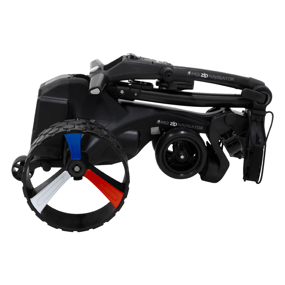 MGI - Americana Zip Navigator Remote Control Push Cart & Bag Bundle - Big Horn Golfer