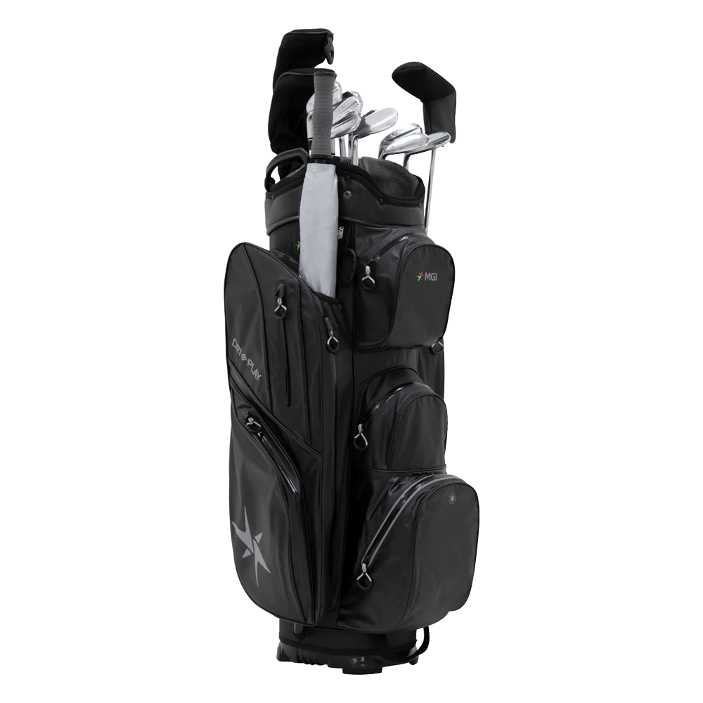 MGI Zip Navigator Remote Controlled Push Cart & Golf Bag Bundle - Big Horn Golfer