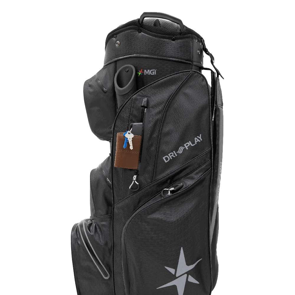 MGI Zip Navigator Remote Controlled Push Cart & Golf Bag Bundle - Big Horn Golfer