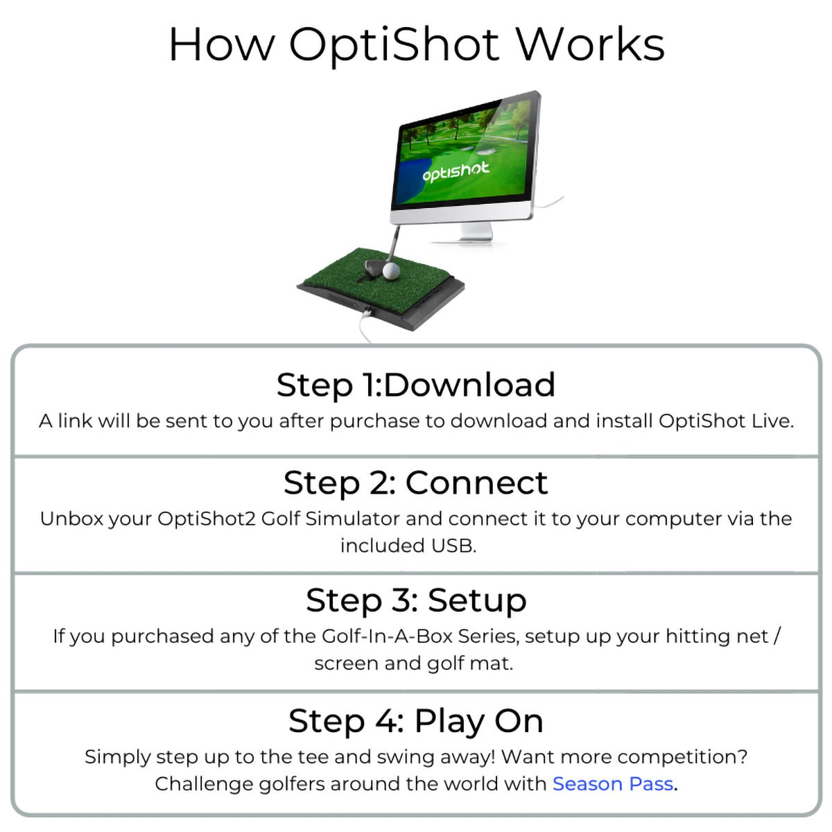 OptiShot Golf - OptiShot2 Simulator Golf In A Box 5 - Big Horn Golfer