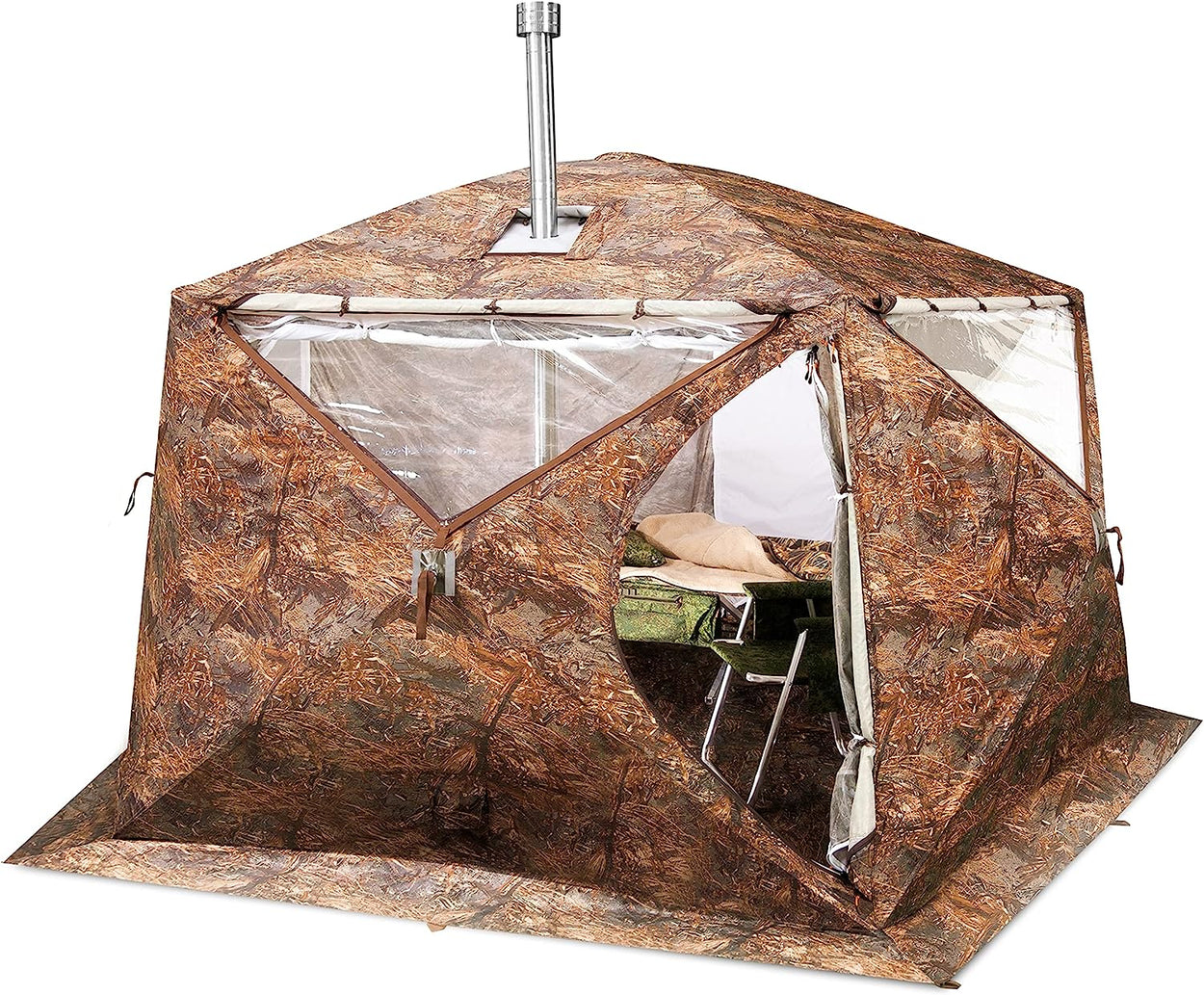 RBM Outdoors - All-Season Premium Outfitter Wall Tent with Stove Jack "Pentagon". Best for 5 person - Big Horn Golfer