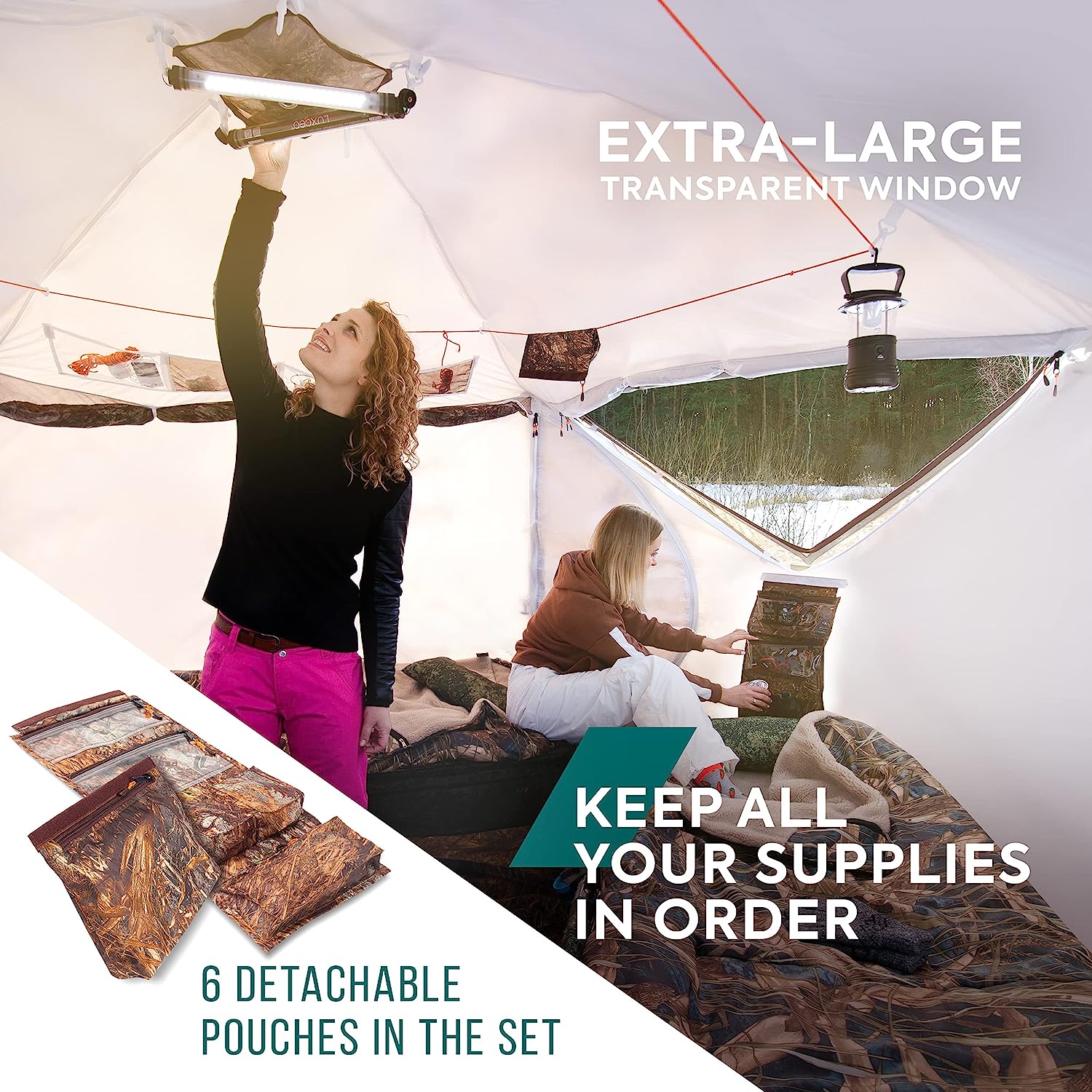 RBM Outdoors - All-Season Premium Outfitter Wall Tent with Stove Jack "Pentagon". Best for 5 person - Big Horn Golfer
