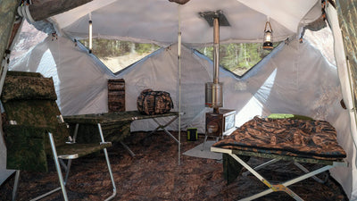 rundskog tent All-Season Outfitter Wall Tent with Stove Jack "Pentagon" – Big Horn Golfer