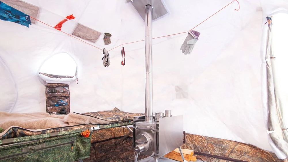 beste tent consumentenbond All-Season Tent with Stove Jack "Cuboid 2.20" RBM Outdoors – Big Horn Golfer