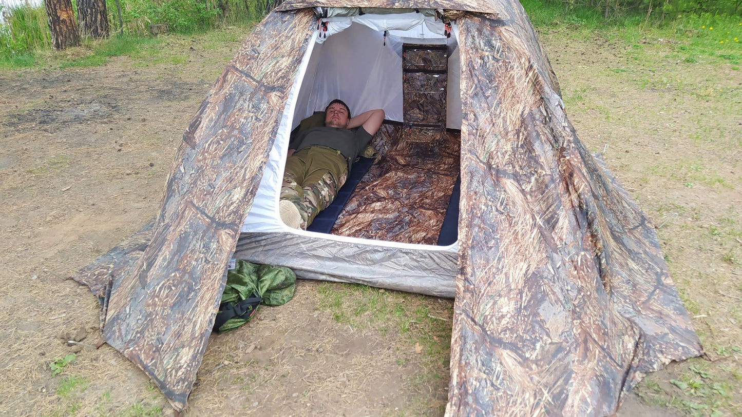 RBM Outdoors - All-Season Tent with Stove Jack "Sputnik-3". Best tent for 1- 3 person - Big Horn Golfer