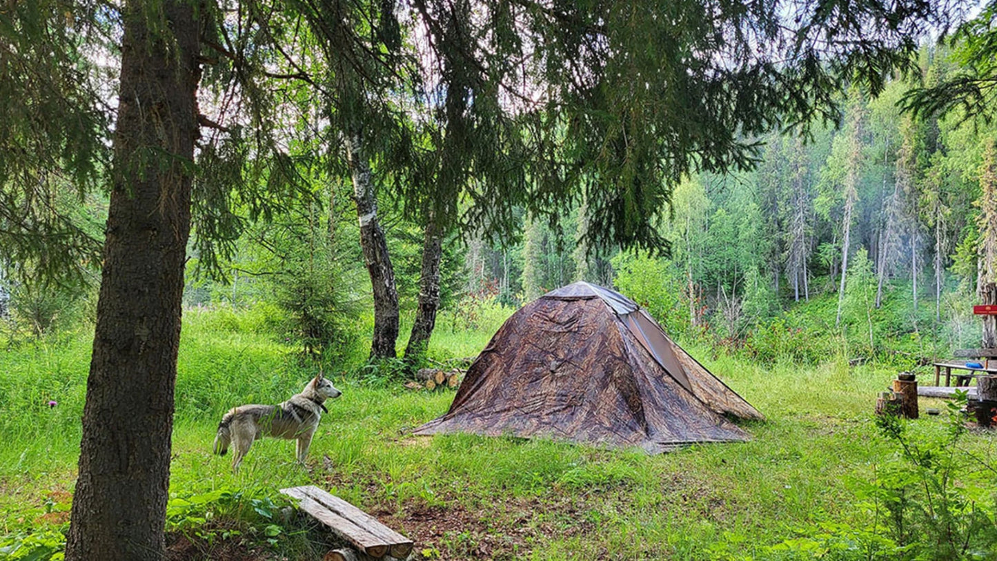 RBM Outdoors - All-Season Tent with Stove Jack "Sputnik-3". Best tent for 1- 3 person - Big Horn Golfer
