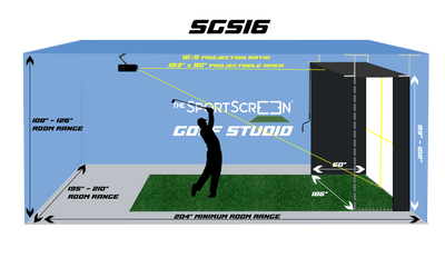 The SportScreen Retractable Golf Studio - Big Horn Golfer