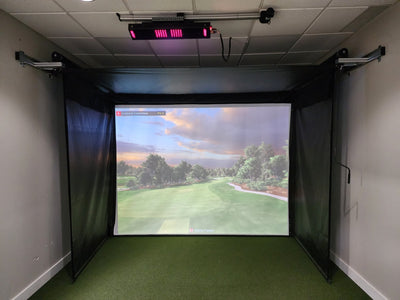 The SportScreen Retractable Golf Studio - Big Horn Golfer